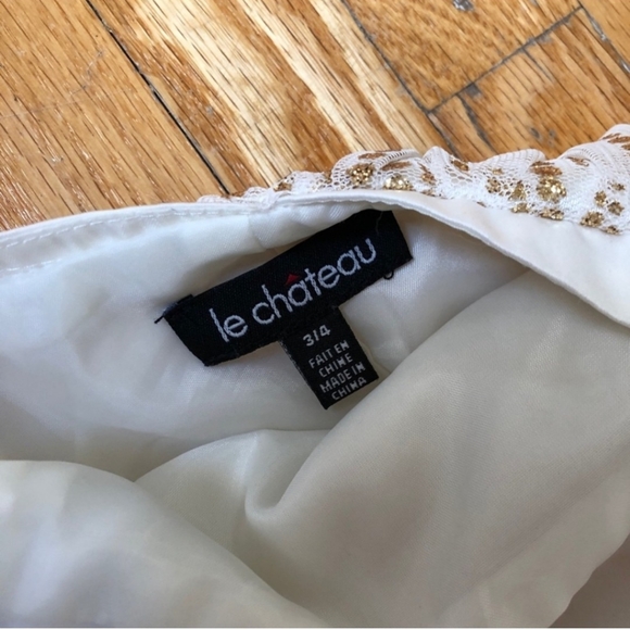 Le Chateau Sparkly Gold Wedding Gown - Picture 3 of 6